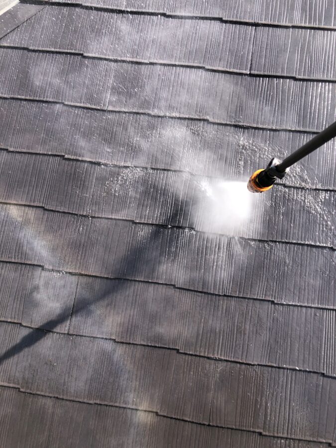 八王子市-アパート外壁屋根塗装工事屋根高圧洗浄