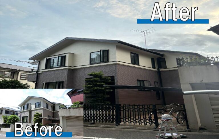 八王子市U様邸 サイディング塗り替え・屋根遮熱塗装の施工後(自社施工)