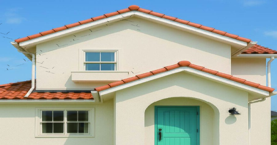 青空と美しい住宅の外観