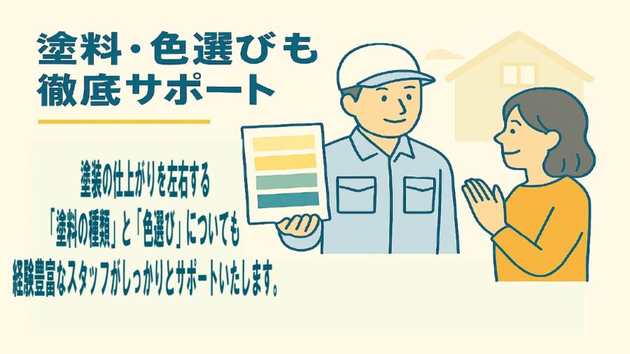 塗料・色選びも徹底サポート