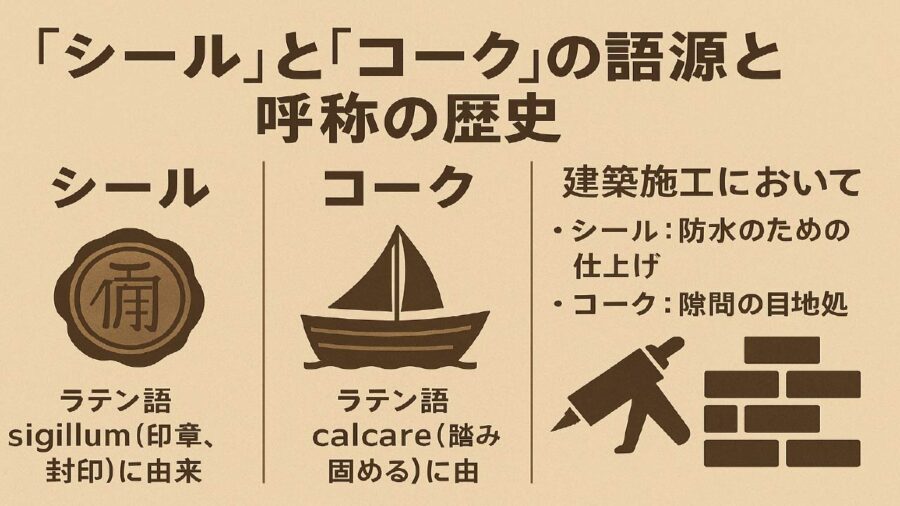 「seal」と「caulk」の語源と呼称の歴史