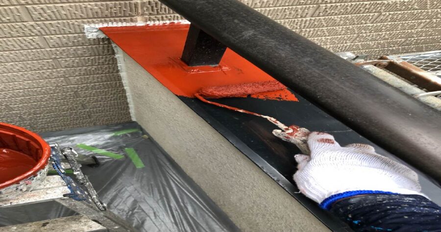八王子市笠木板金防錆塗装