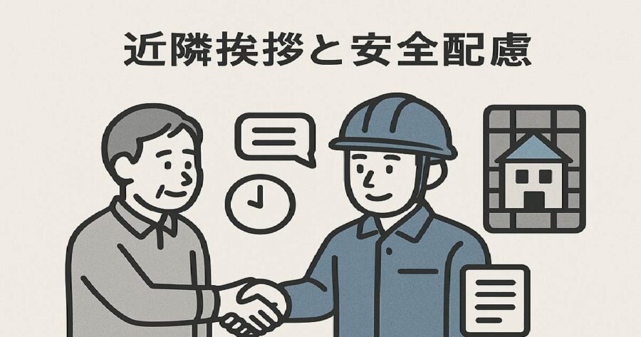 近隣挨拶と安全配慮