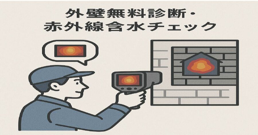 外壁無料診断・赤外線含水チェック