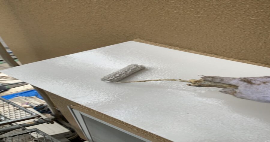 霧除け板金上塗り1回目