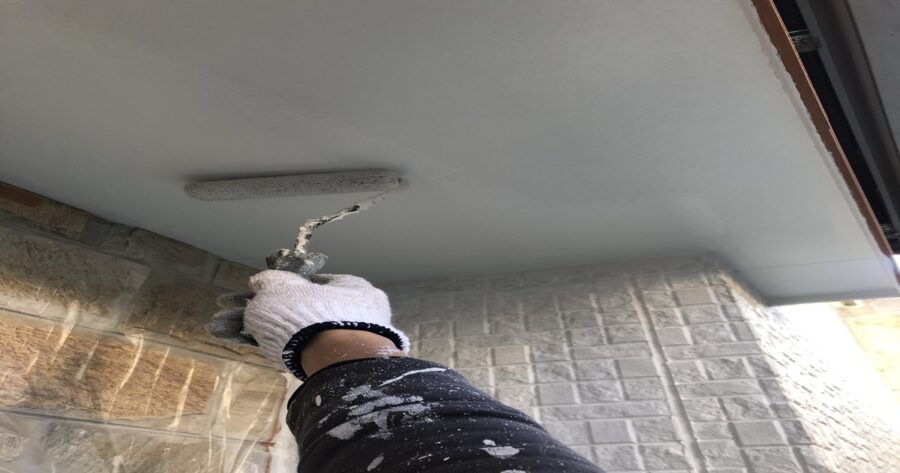 八王子市子安町 軒天塗装 二回目