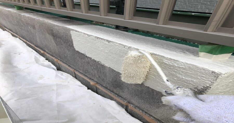 八王子市子安町 外構塗装 中塗り