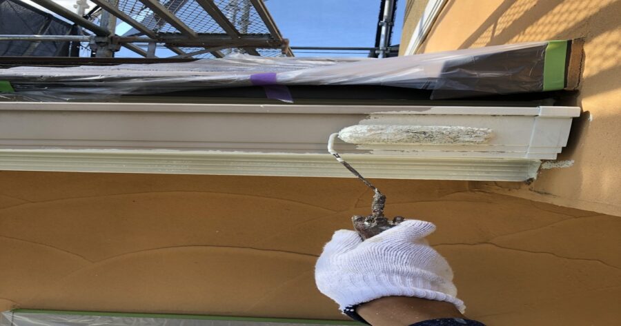 八王子市の雨どい上塗り1回目