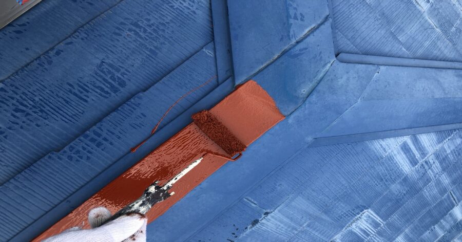 八王子市台町 屋根板金の錆止め塗装