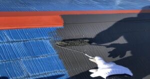 八王子市台町 屋根上塗り1回目