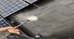 八王子市中野上町で行った屋根高圧洗浄2