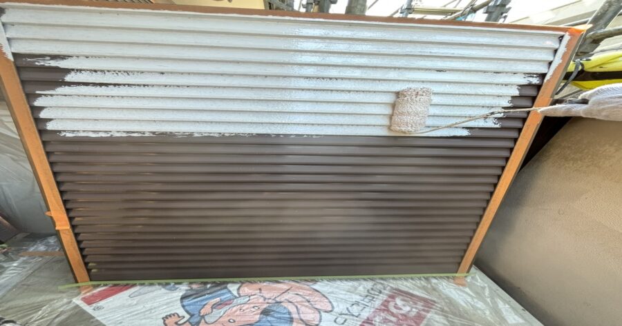 八王子市別所|雨戸 下塗り