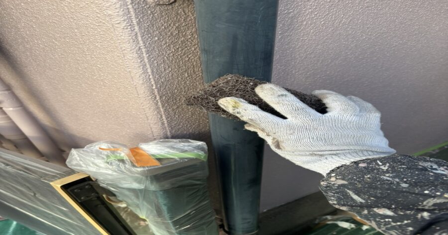 八王子市別所|雨どい ケレン(下地調整)