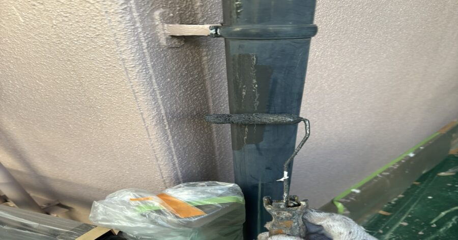 八王子市別所|雨どい 中塗り