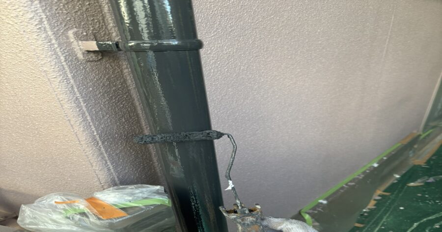 八王子市別所|雨どい 上塗り