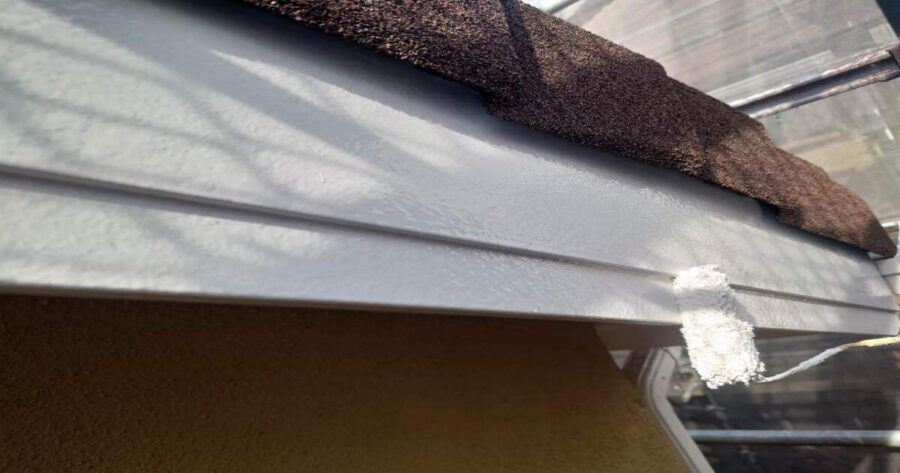 八王子市館町|破風板塗装 上塗り