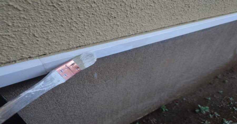 八王子市館町|土台水切り 錆止め塗装