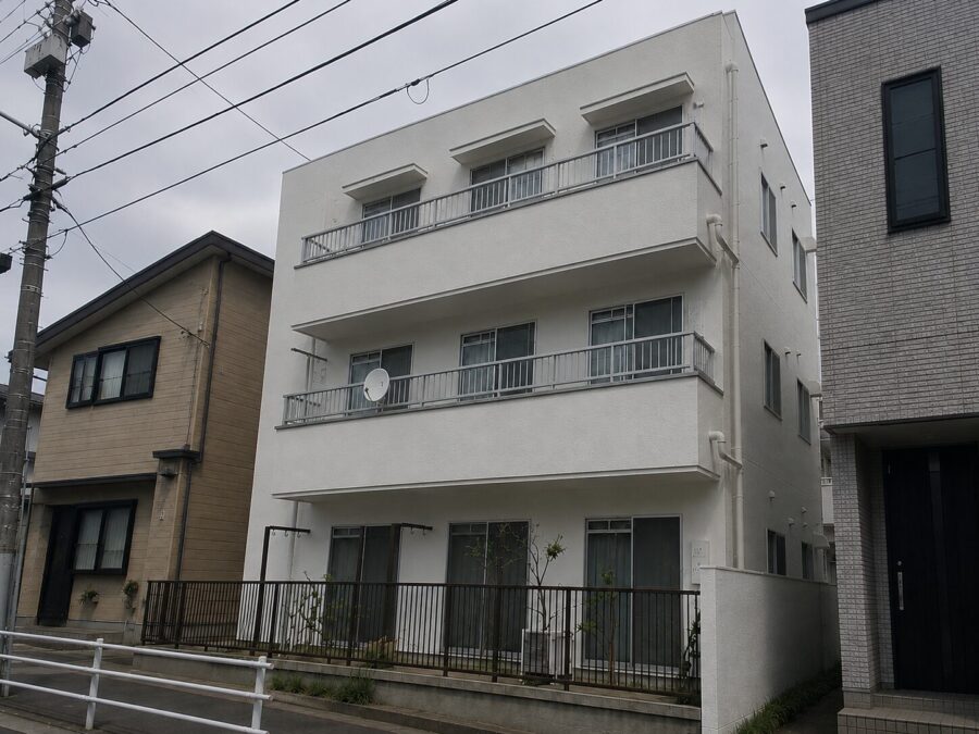 八王子市の3階建てS造マンション 外壁塗装・防水工事｜施工事例