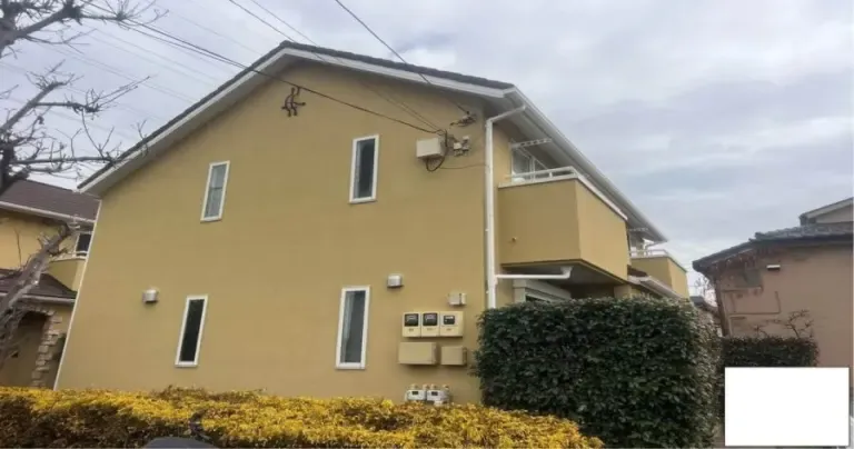 八王子市館町のアパート外壁塗装（ジョリパットフレッシュ）施工後