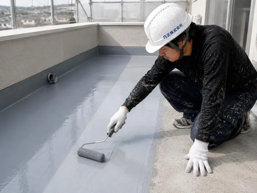 屋上・バルコニーのウレタン防水施工