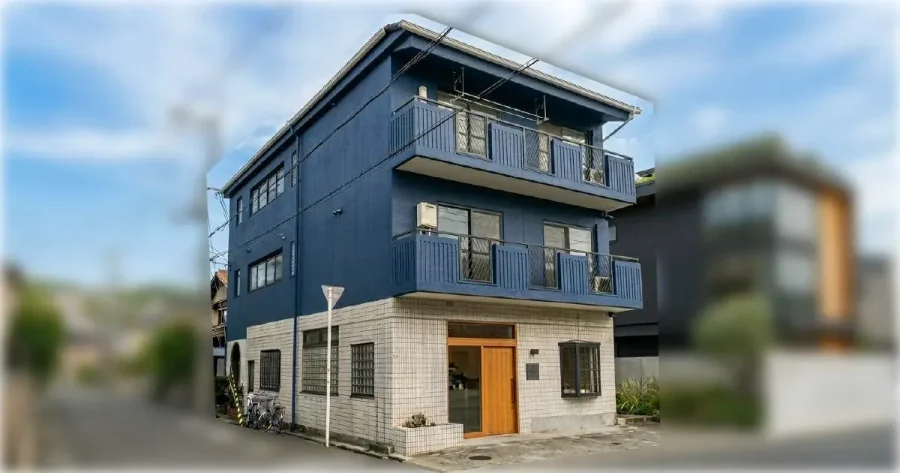八王子市 3階建てマンション 外壁塗装後の外観