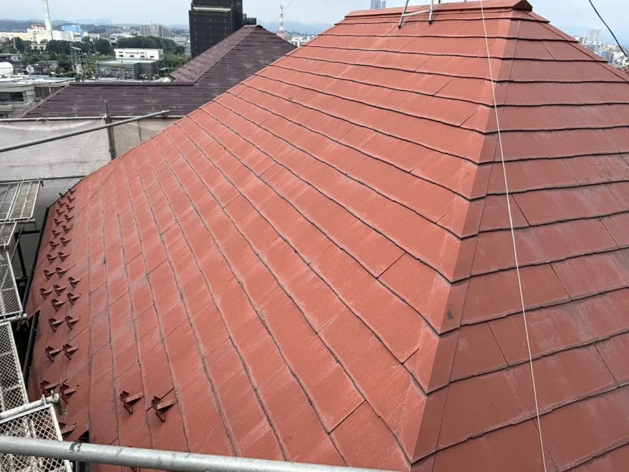 八王子市内の戸建て 着工前のスレート屋根