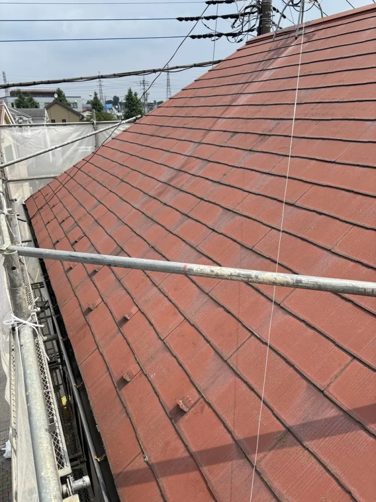 八王子市内の戸建て 着工前のスレート屋根（別の面）