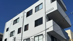 八王子 4階建て店舗併用ビル 外壁塗装・防水 施工後の外観