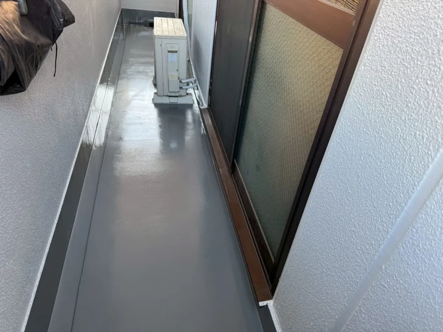 八王子 店舗併用ビル バルコニー ウレタン防水 施工後